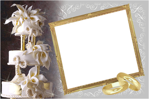 Photo Frame - Wedding Frame - Wedding Photo Frame Transparent (500x333), Png Download