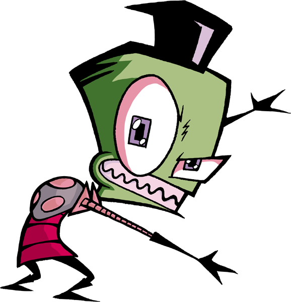 Art Zimdisguisecoverup - Invader Zim Zim Png (578x600), Png Download