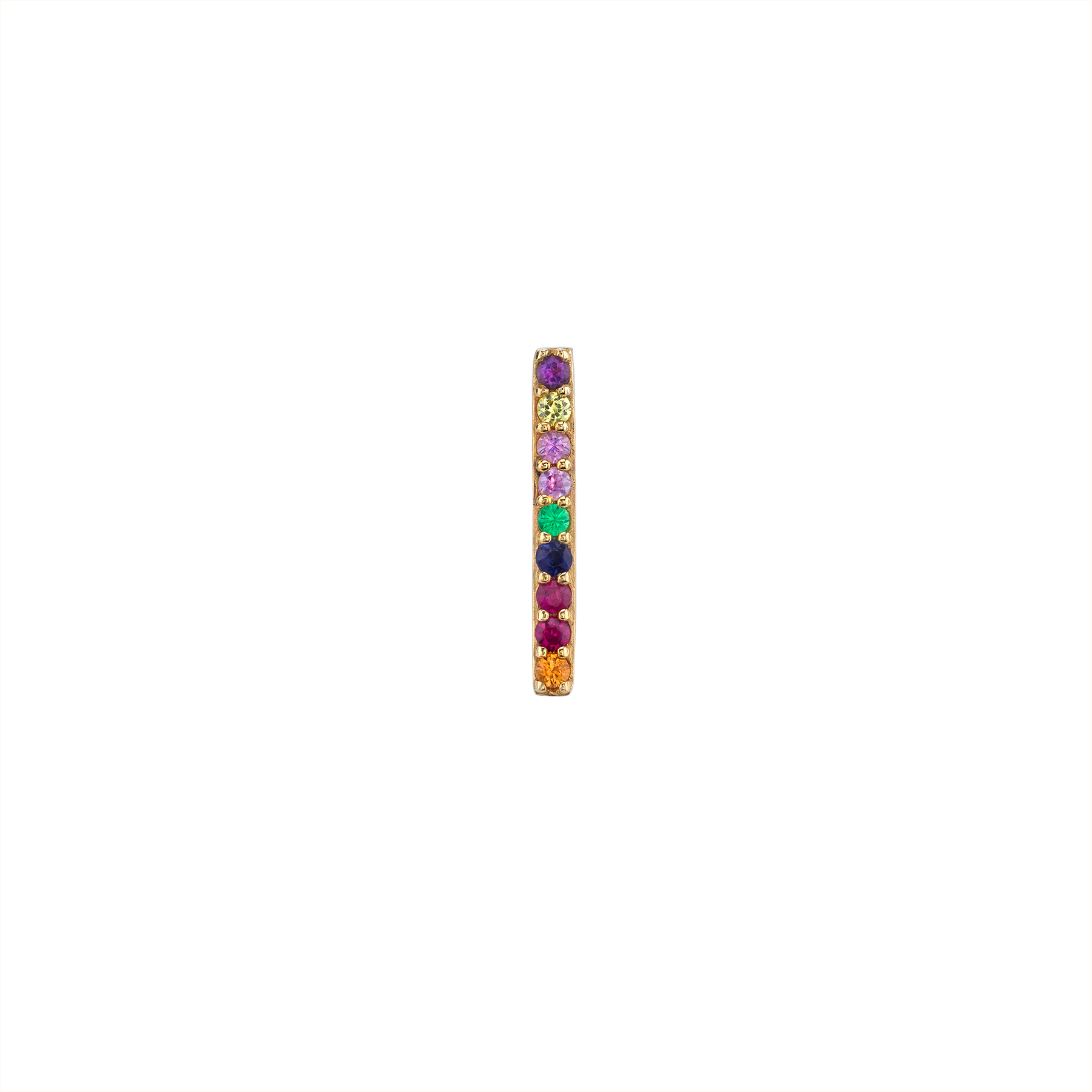 Small Rainbow Line Earring - Crystal (1800x1800), Png Download