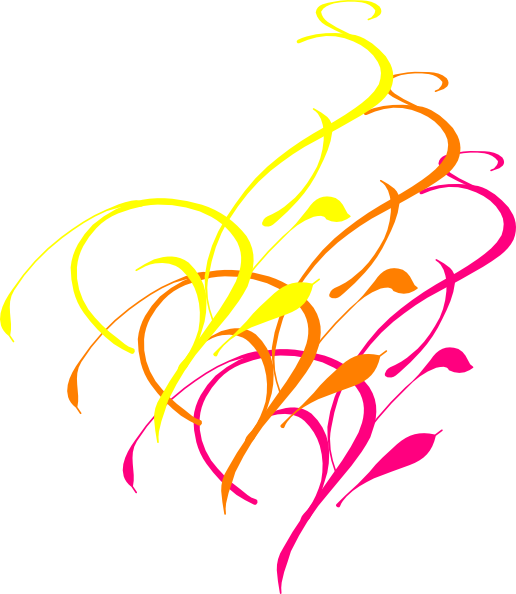 Rainbow Lines Clip Art - Vine Clip Art (516x594), Png Download