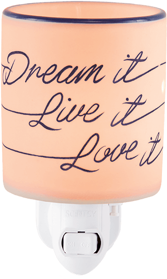 Buy Dream It, Live It, Love It Mini Scentsy Warmer - Dream It Scentsy Warmer (600x600), Png Download