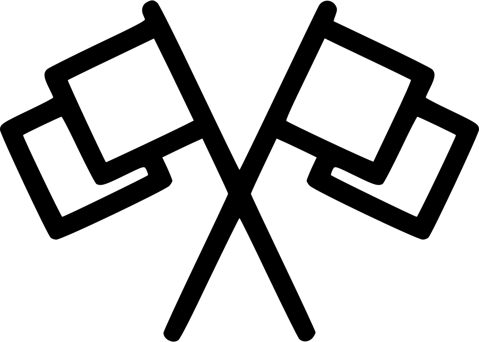Flag Flags Finish Racing - くま さん の イラスト (980x700), Png Download