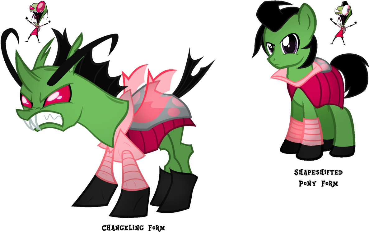 Thecreativeenigma, Changeling, Changelingified, Duality, - Invader Zim Character Hooded (1280x798), Png Download