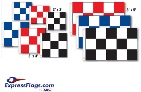 Checkered Nylon Flags - Country Has Black Amd White Flag (450x400), Png Download