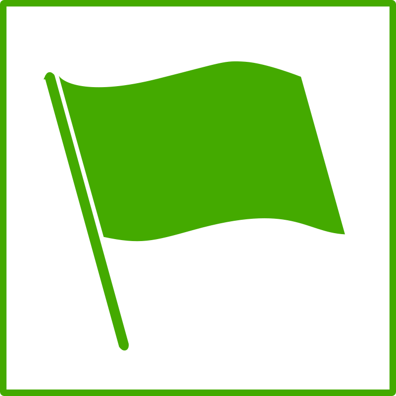 Green Flag Icon (800x800), Png Download