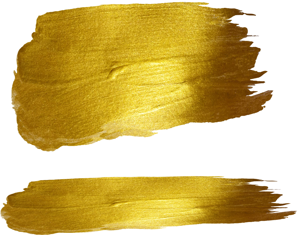 Gold Brush Stroke Png - 金色 筆 刷 (608x479), Png Download