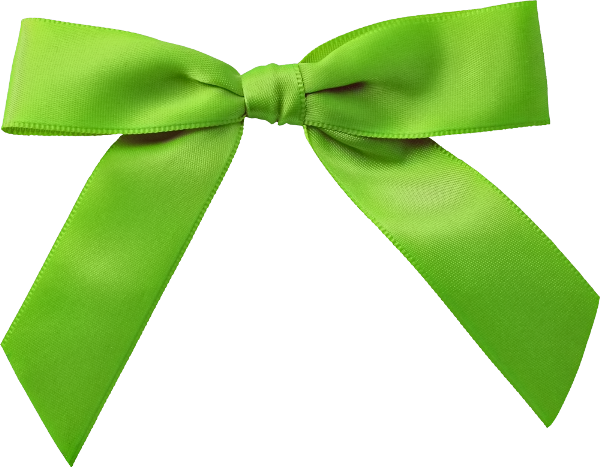 Green Bow Transparent Background (600x467), Png Download