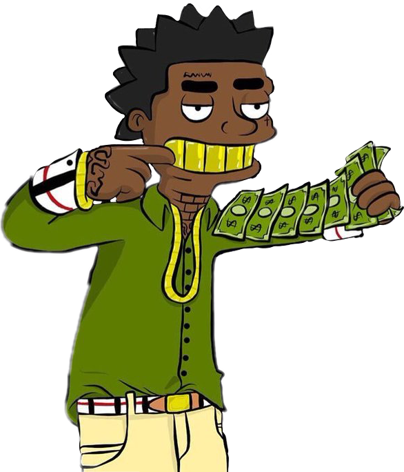 Cash Kodak Kodakblack Rap Trapmusic Rapper Hiphop Carto - Kodak Cartoon (586x684), Png Download