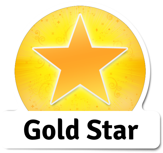 Gold Star - Gold (600x600), Png Download