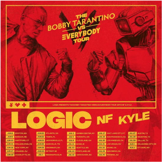 Logic's Tour Will Kick Off On June 8th In Boston And - Logic Bobby Tarantino Vs Everybody (1024x576), Png Download
