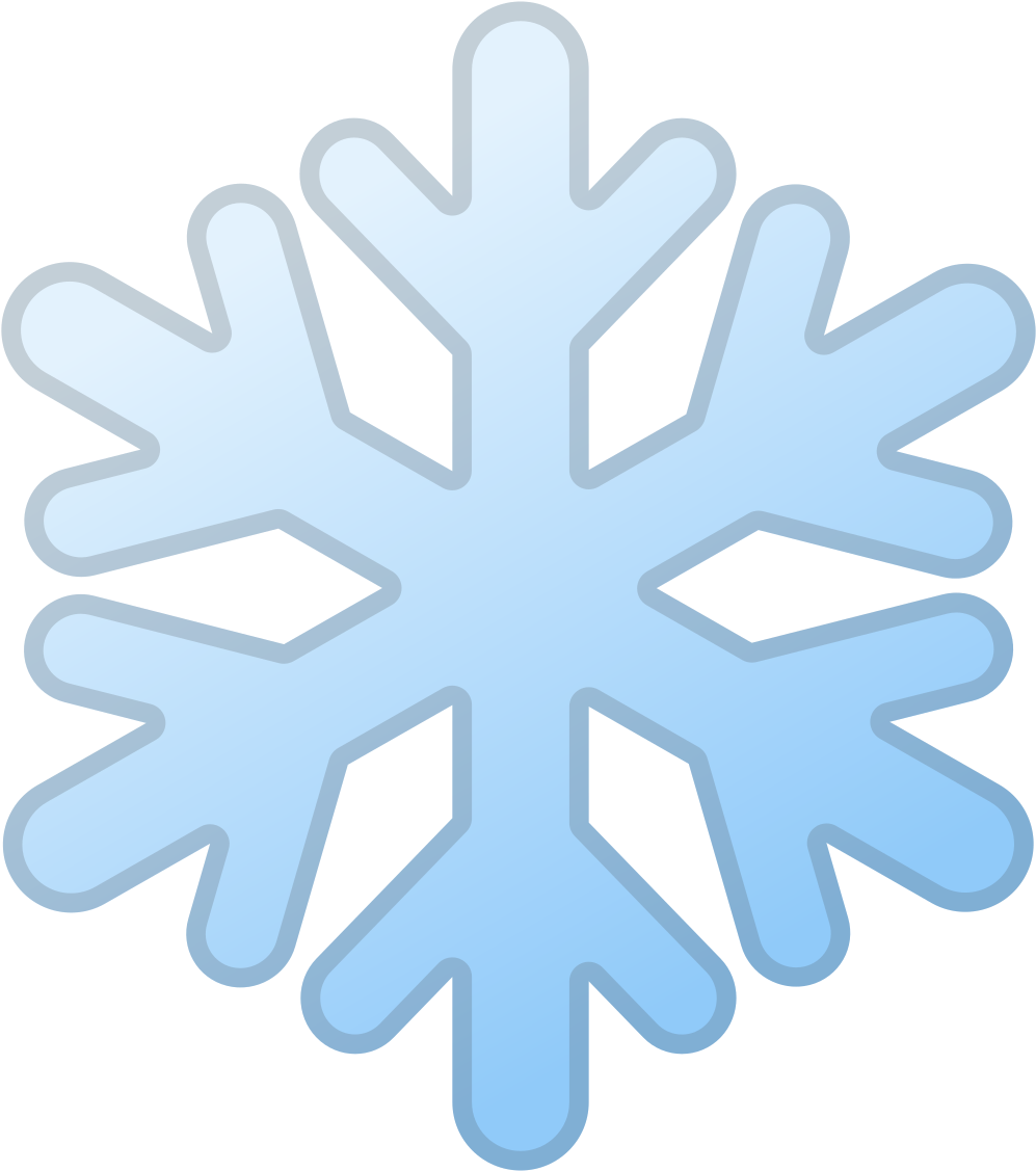 Open - Emoji De Copo De Nieve (1000x1000), Png Download