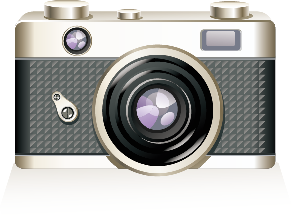 Lens Drawing Cartoon Camera - Camera (586x443), Png Download