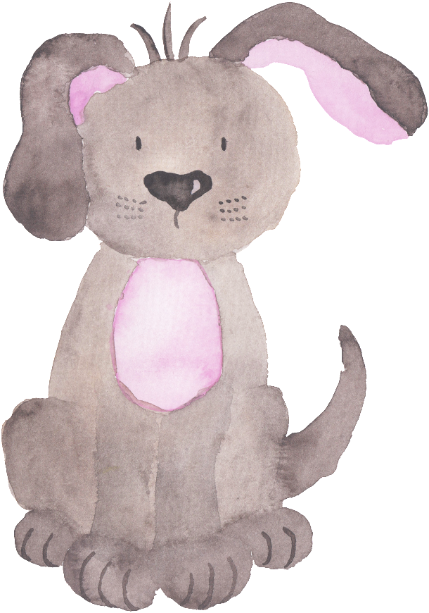 Gray Hand-painted Rabbit Transparent Cartoon Decoration - Watercolor Painting (1024x1024), Png Download