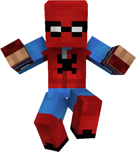 give Credit If Used - Minecraft Spiderman Skin Png (569x625), Png Download