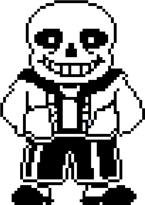 Pixel Drawing At Getdrawings - Bad Time Sans Sprite (640x730), Png Download