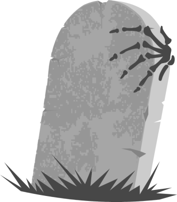 Blank Tombstone Png For Kids - Cemetery (351x400), Png Download