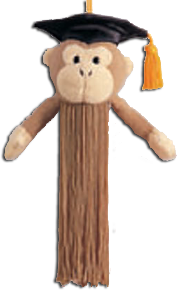 Gund Graduation Tassel Brown Monkey Wearing A Black - Tassel (677x1020), Png Download