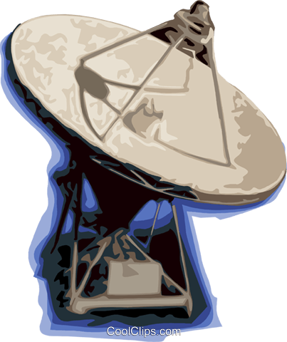 Large Satellite Dish Royalty Free Vector Clip Art Illustration - Rede Celular (403x480), Png Download