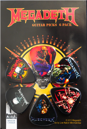 Megadeth Guitar Picks 6 Pack - Megadeath Guitar Pick - 6 Pack (500x500), Png Download