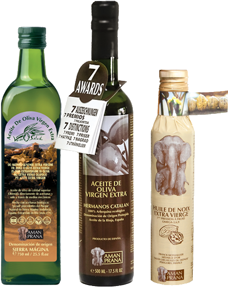 Download Amanprana Extra Virgin Olive Oil & Organic - Amanprana Olive Oil Verde Salud, Extra Virgin (488x600), Png Download