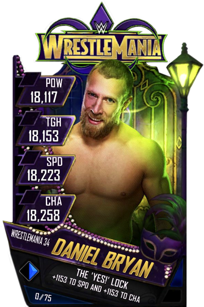 Danielbryan S4 19 Wrestlemania34 Ringdom - Jeff Hardy Wwe Supercard Wrestlemania 34 Card (733x1158), Png Download