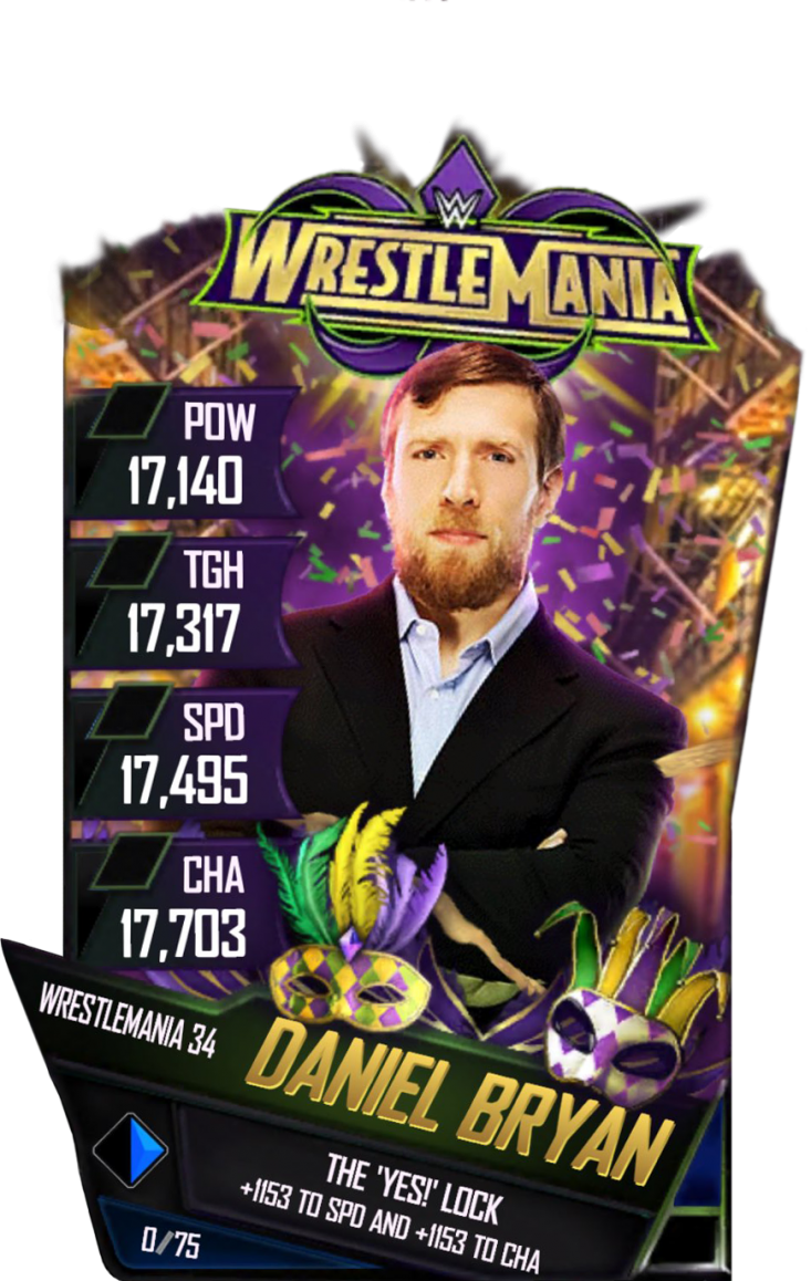 Danielbryan S4 19 Wrestlemania34 - Wwe Supercard Wrestlemania 34 Cards (733x1158), Png Download