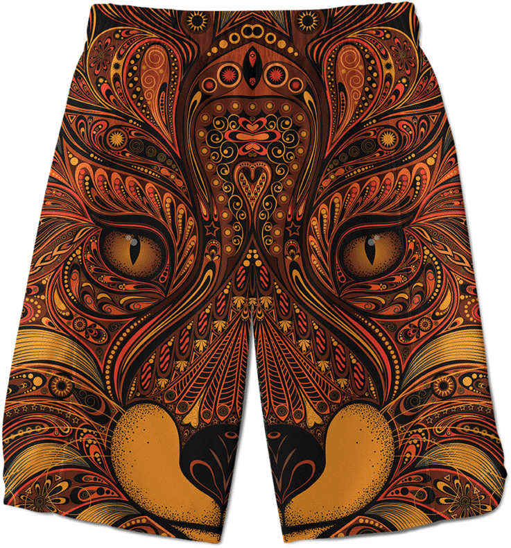 The Red Fox Shorts - Board Short (800x800), Png Download