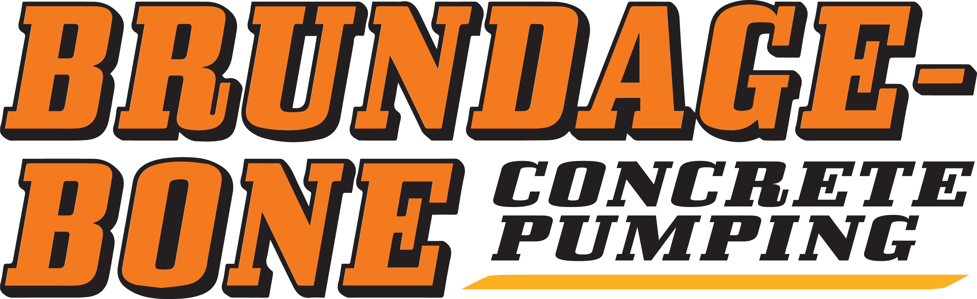 Brundage Bone Concrete Pumping (3137x962), Png Download