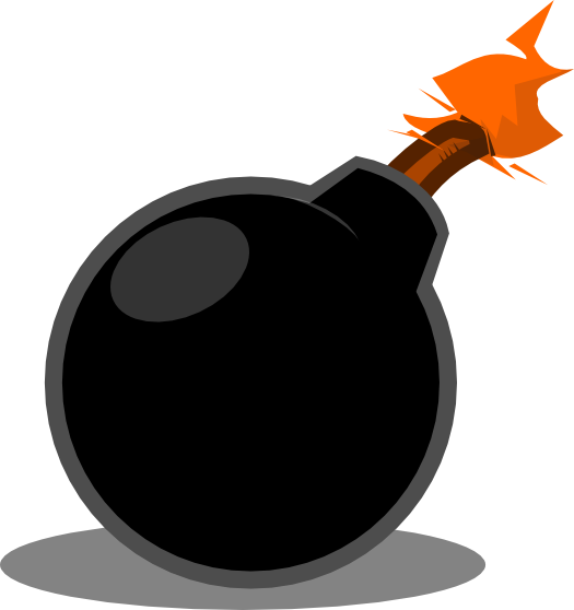 Explosion Clipart - Cartoon Bomb Png (525x558), Png Download