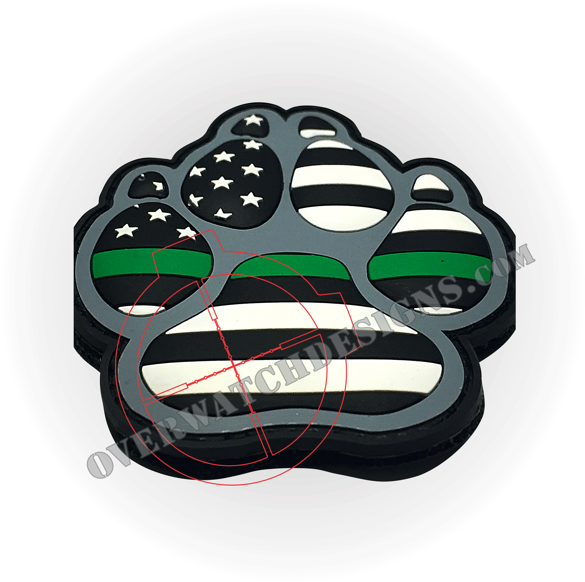 Thin Green Line K9 Patch - Illustration (2409x2396), Png Download
