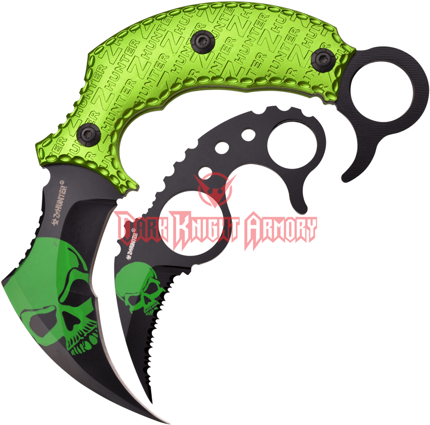 Skull Gouger Karambit Set - Army - Punk Large Tote Bag, Adult Unisex, Natural, (850x850), Png Download