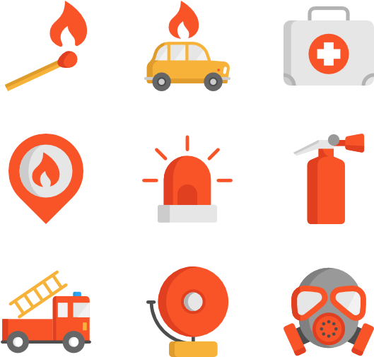 Firefighting - Emergency Icons (600x564), Png Download