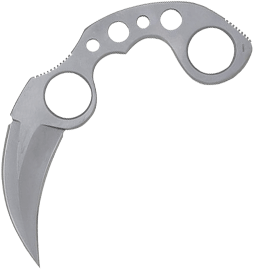 Undercover Karambit - United Cutlery Karambit Silver (555x555), Png Download