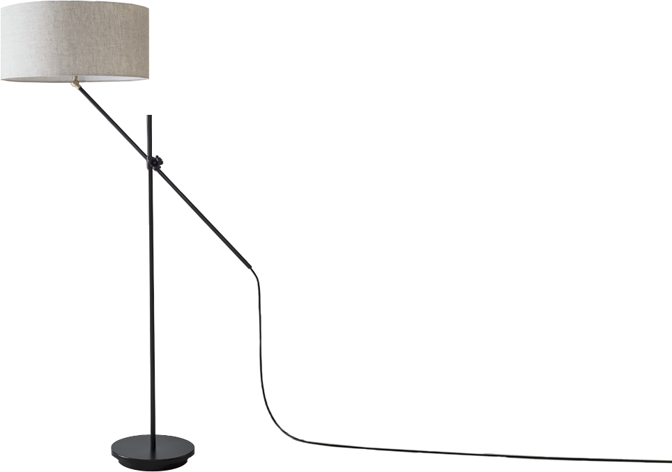 Shaded Floor Lamp, Lighting, Modern, Fritz Porter, - Lampshade (964x678), Png Download