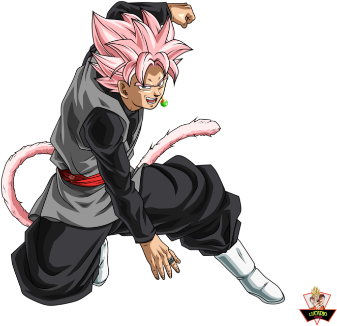 Goku Black Con Cola By Https - Goku Black With Tail (794x1006), Png Download