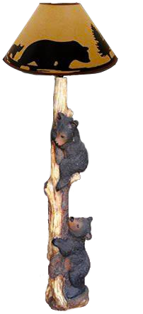 Mayrich 60" Black Bear Floor Lamp - Bear Cub Floor Lamp (457x457), Png Download