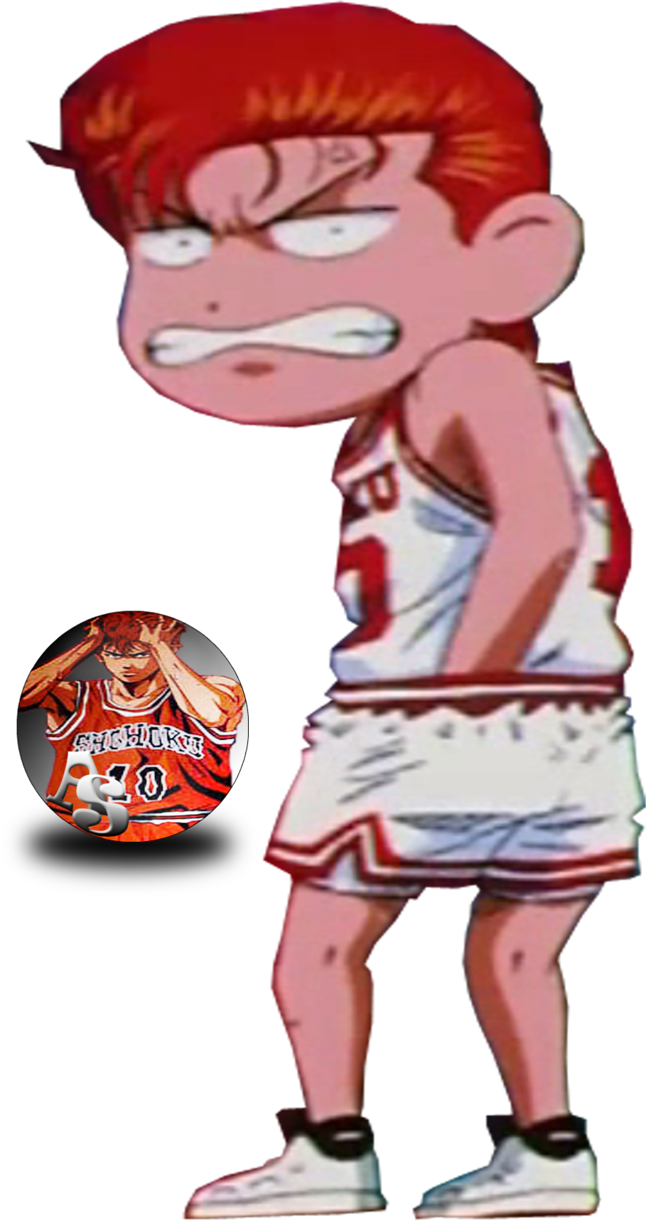 Render By Animesennin On Deviantart - Slam Dunk Sakuragi Hanamichi Chibi Png (1024x1715), Png Download