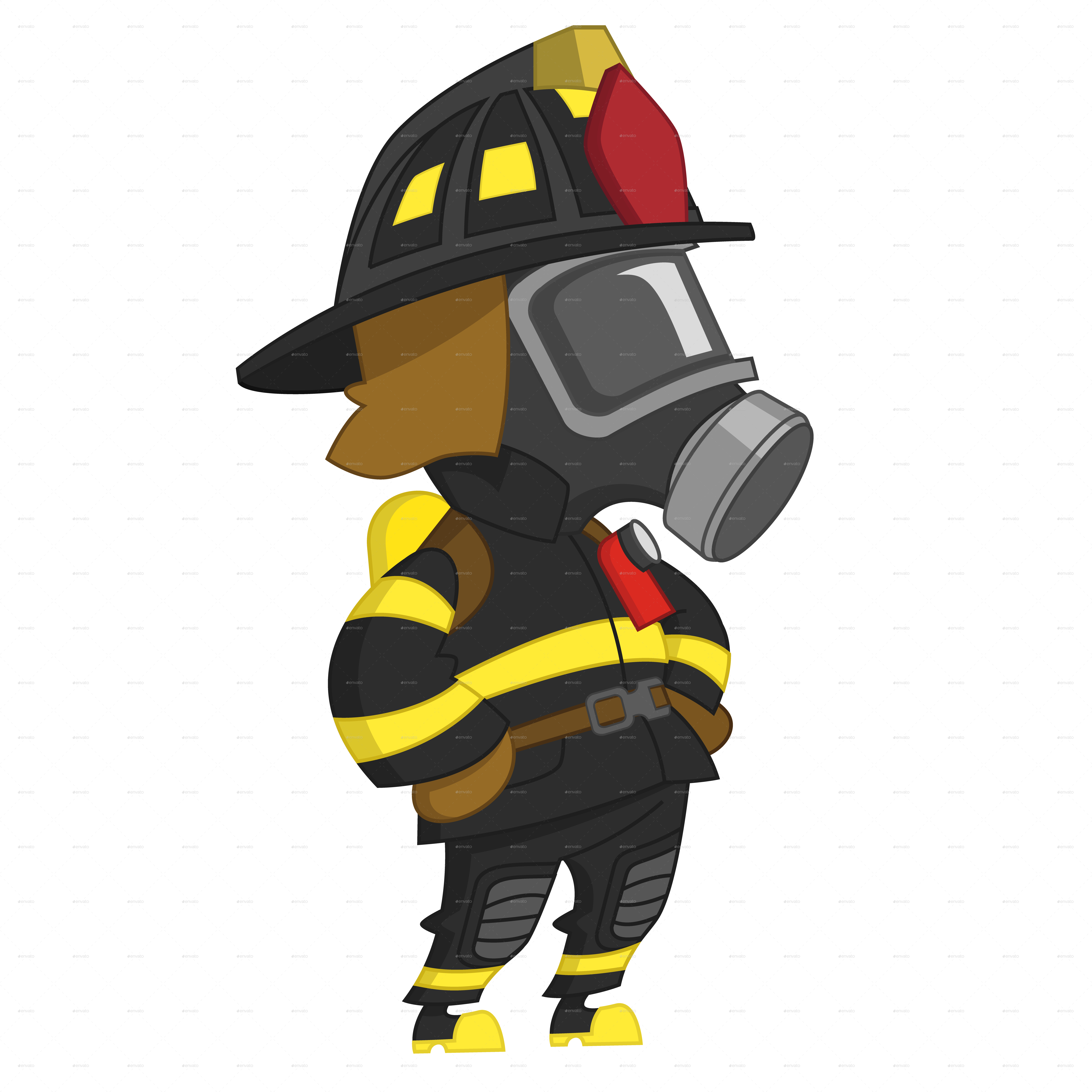 Firefighter Stands Firefighter Stands - Firefighter Animation (6000x6000), Png Download