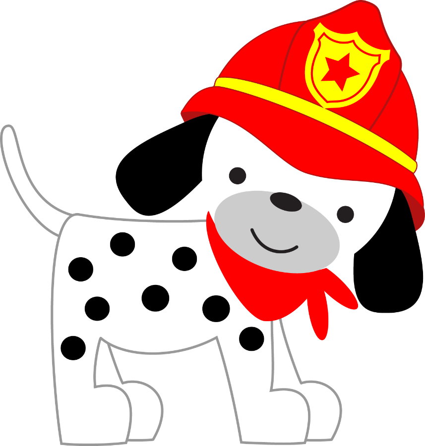 Bombeiros E Pol Cia Minus Clip Art - Dalmatian Fire Dog Clipart (857x900), Png Download