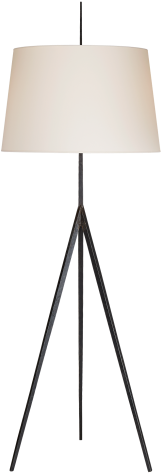 Triad Hand-forged Floor Lamp In Aged Iron With Natural - Light (480x480), Png Download