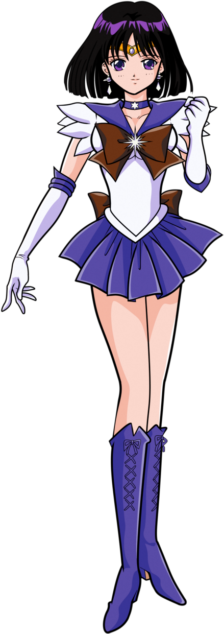 Hotaru Tomoe - Eternal Sailor Saturn (629x1270), Png Download