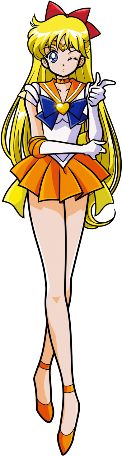 Venus Watercolor On Paper 18 X 24" - Sailor Moon Super Sailor Venus (520x1537), Png Download