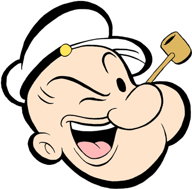 Sailor Clipart Face - Popeye The Sailor Man Face (400x395), Png Download