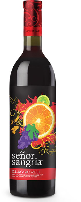 Classic Red - Red Sangria Black Bottle (600x700), Png Download