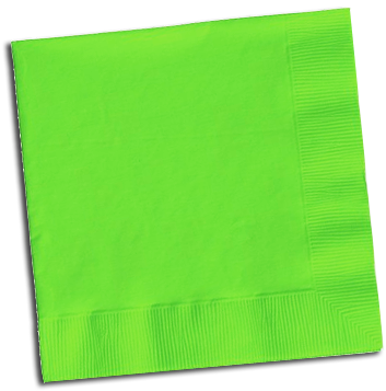 Citrus Green Party Napkins Pk20 - Transparent Background Napkin Clip Art (398x385), Png Download