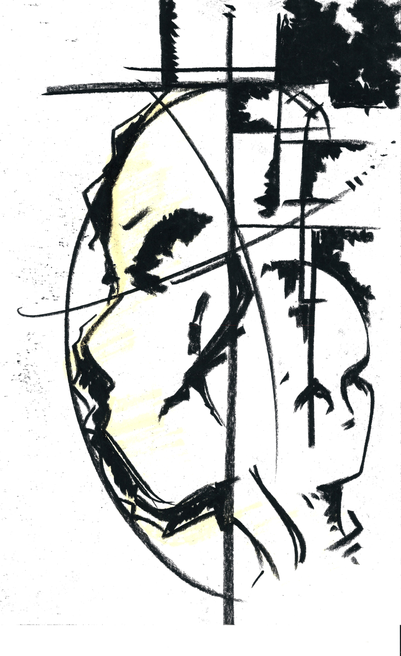 Charcoal, Ink &amp - Drawing (784x1282), Png Download