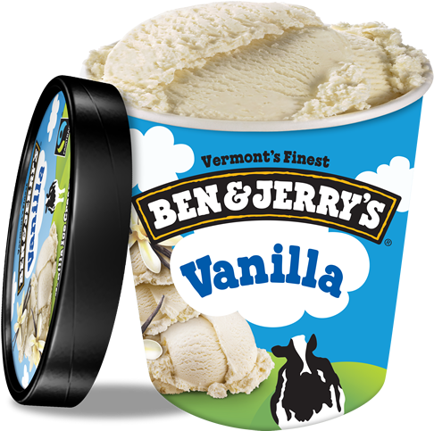 Vanilla Ice Cream, Pint - Ben And Jerry's Milk And Cookies (500x500), Png Download