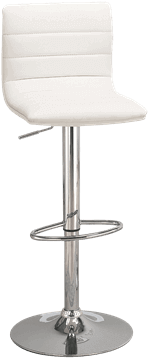 Aero White Adjustable Ht Stool - Coaster Co. White Barstool With Adjustable Height Seat (648x432), Png Download