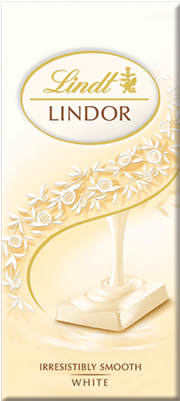 Lindt Lindor White Chocolate Bar (405x400), Png Download