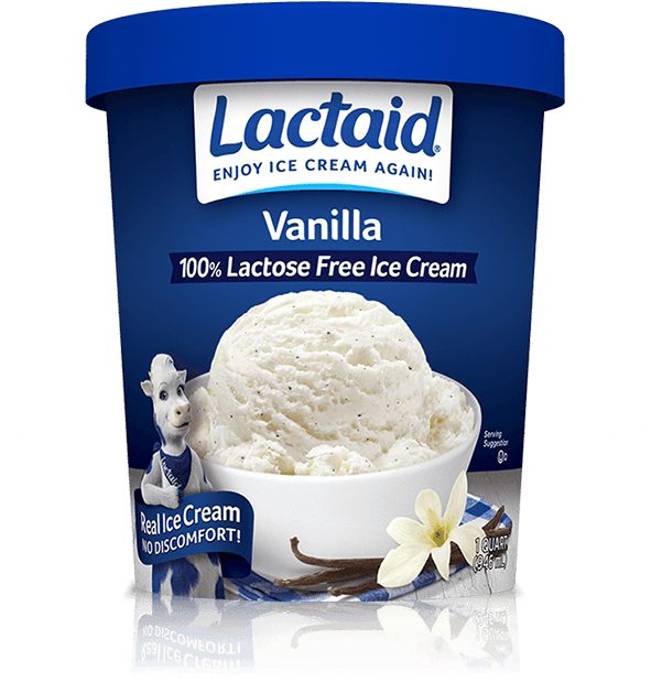 Lactaid® Vanilla Ice Cream - Lactaid Chocolate Ice Cream (640x640), Png Download